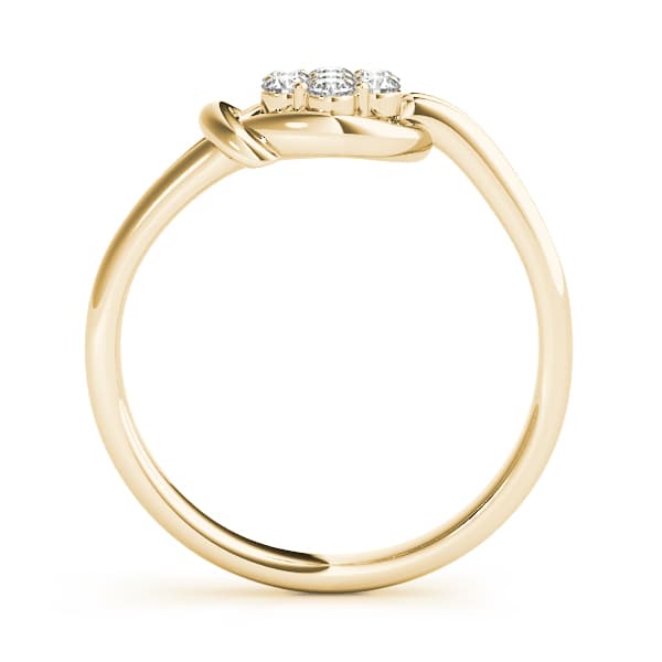 Cluster Love Knot Fashion Ring (1/4 ct. tw.), Side view in yellow gold