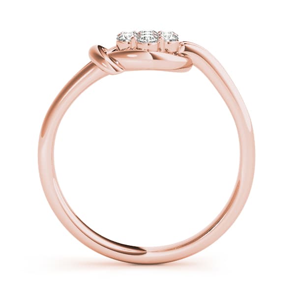 Cluster Love Knot Fashion Ring (1/4 ct. tw.), Side view in rose gold