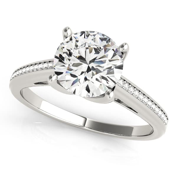 Channel Set Single Row Engagement Ring — style 84351 in 10k White Gold