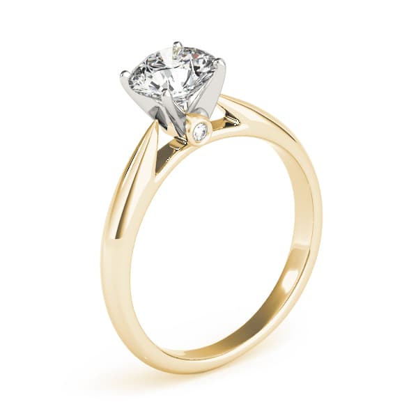 Solitaire Engagement Ring, style 84355, Angle view in yellow gold