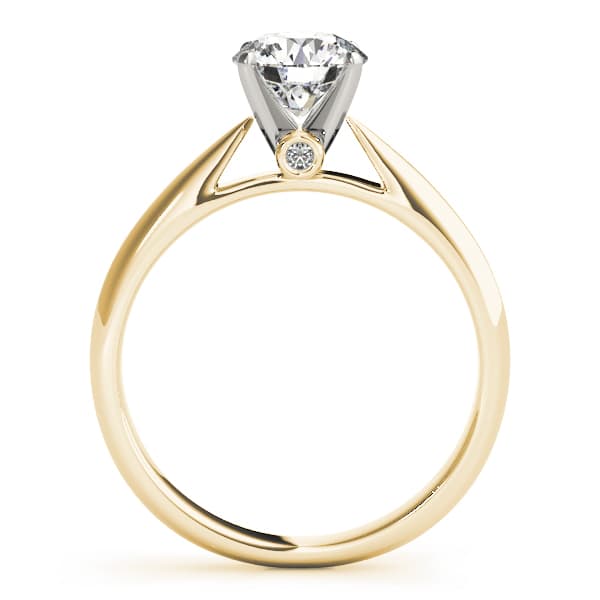 Solitaire Engagement Ring, style 84355, Side view in yellow gold