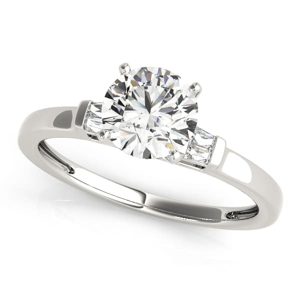 ENGAGEMENT RINGS FANCY SHAPE BAGUE — style 84358 in 10k White Gold