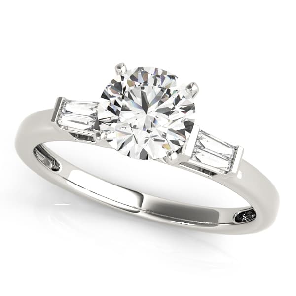 Fancy Shape Baguette Engagement Ring — style 84359 in 10k White Gold