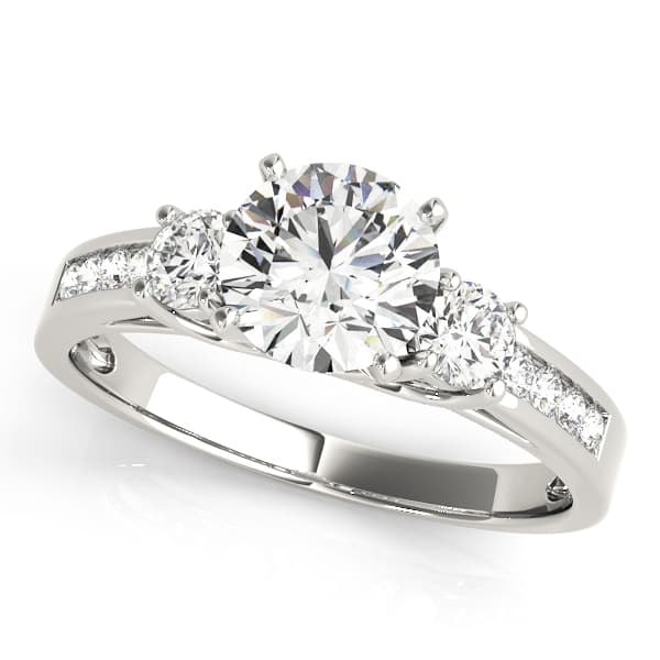3-Stone Channel Set Engagement Ring — style 84363 in 10k White Gold