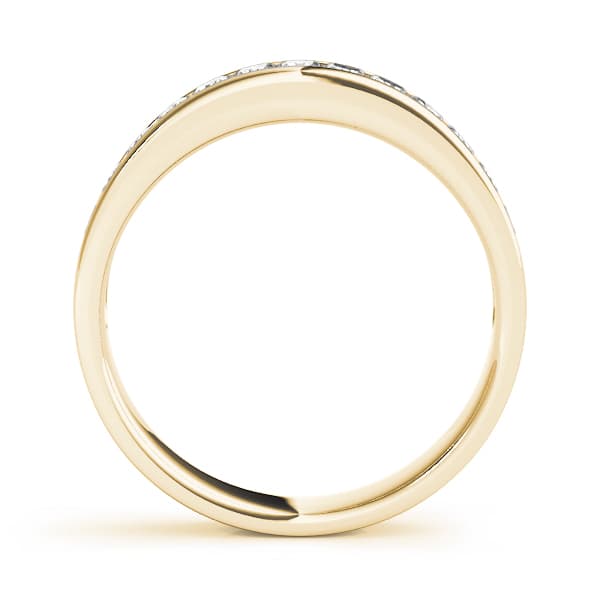 Channel Set Princess Cut Wedding Band (0.98 ct. tw.), Side view in yellow gold