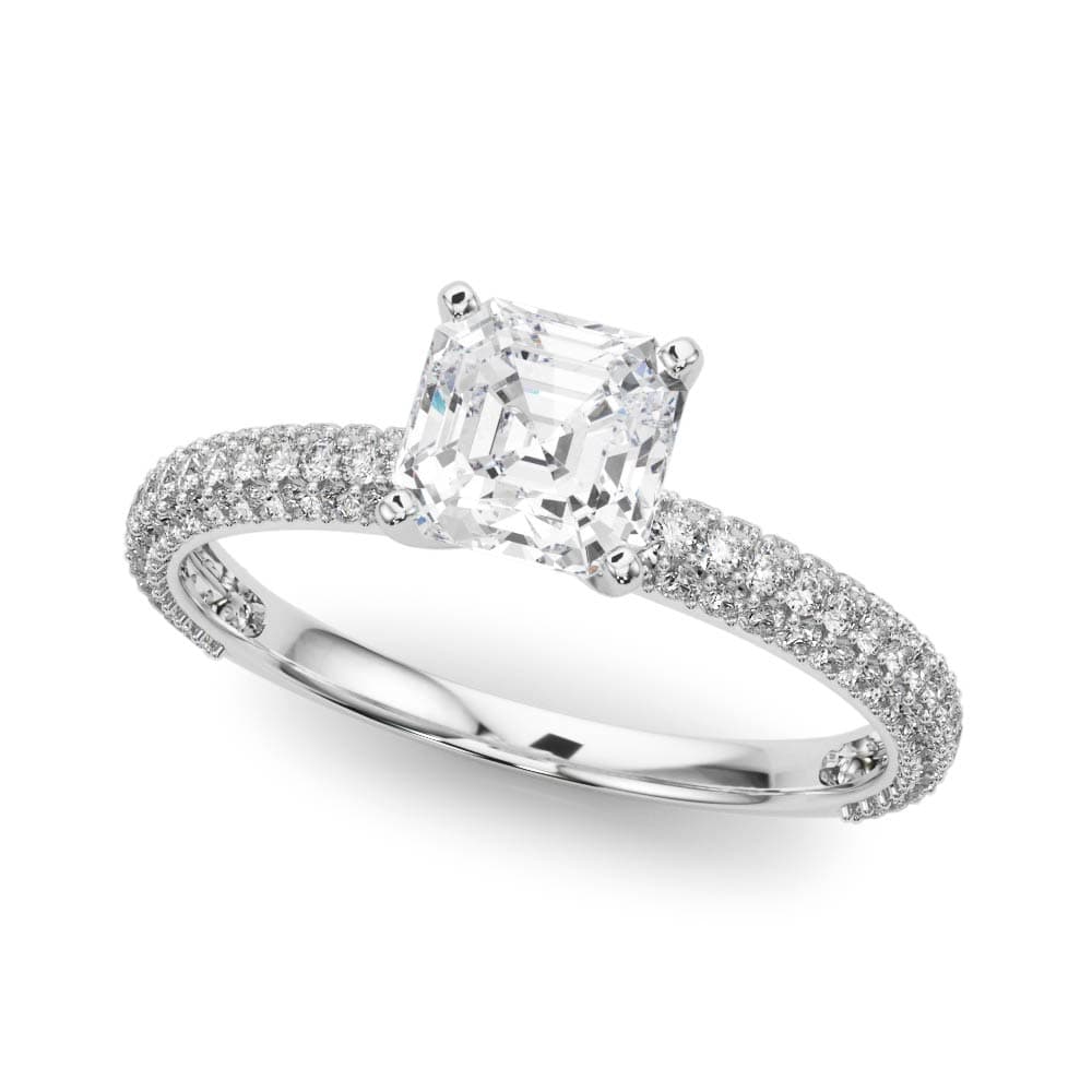 Pavé Enagement Ring — style 84370 in 10k White Gold
