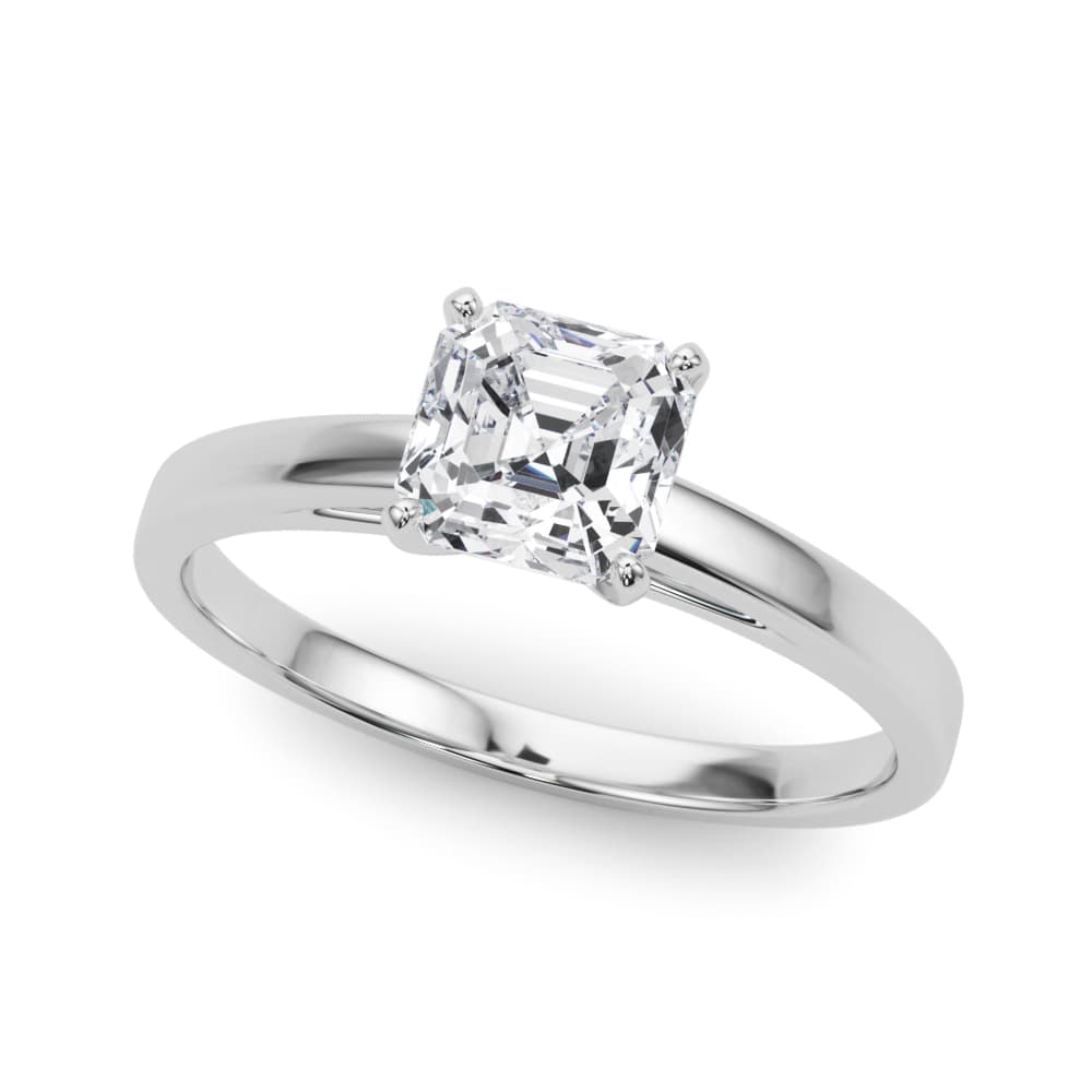 Classic Plain Cathedral Engagement Ring — style 84376 in 10k White Gold
