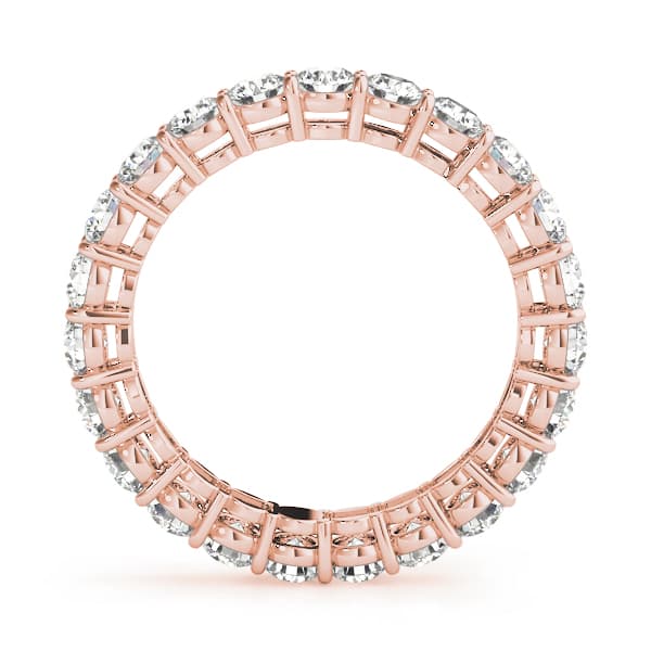 Eternity Wedding Band (3.4 ct. tw.), Side view in rose gold
