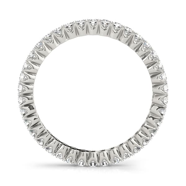 Eternity Prong Set Wedding Band (0.27 ct. tw.), Side view in white gold or platinum