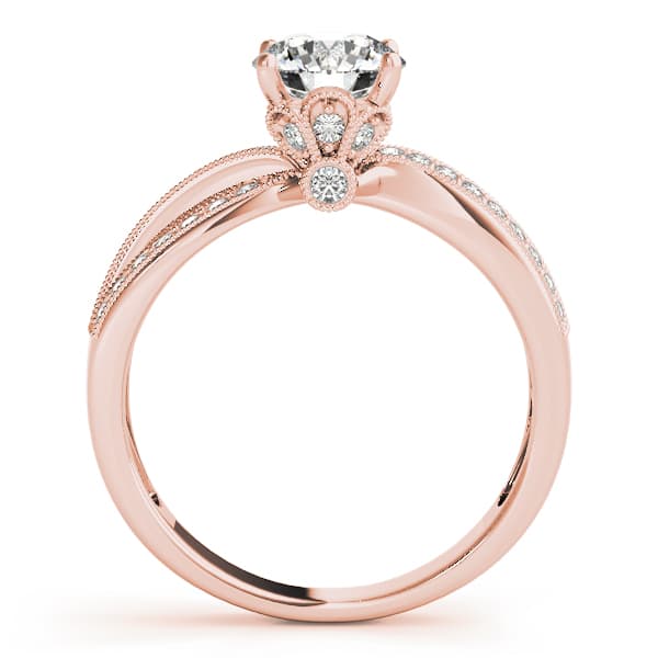 Multi-Row Engagement Ring, style 84386, Side view in rose gold