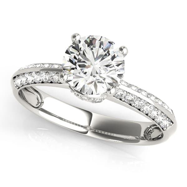 ENGAGEMENT RINGS PAVE — style 84387 in 10k White Gold