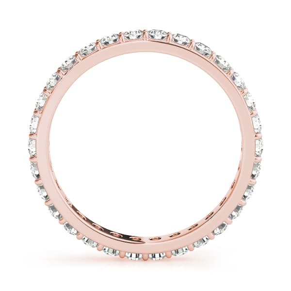 Shared Prong Eternity Wedding Band — .05,S5 (1.2 ct. tw.), Side view in rose gold