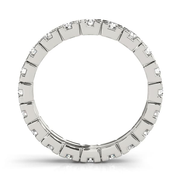 Eternity Wedding Band (0.9 ct. tw.), Side view in white gold or platinum