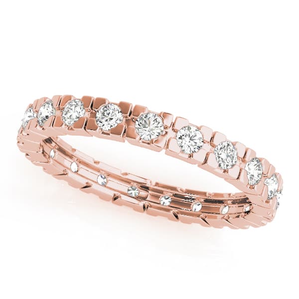 Eternity Wedding Band (5/8 ct. tw.), Front view in rose gold