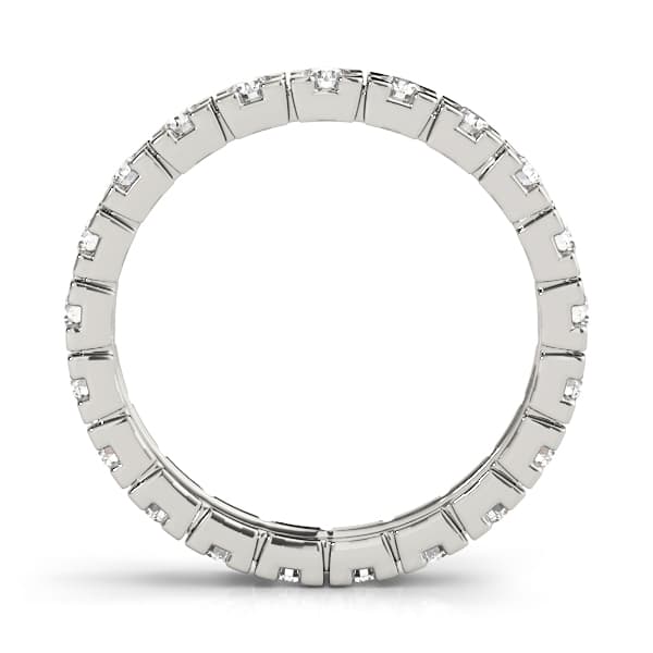 Eternity Wedding Band (0.54 ct. tw.), Side view in white gold or platinum