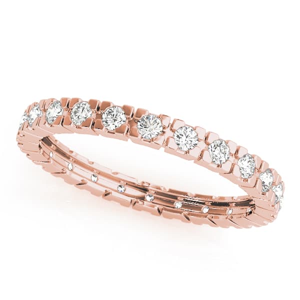 Eternity Wedding Band (0.4 ct. tw.), Front view in rose gold