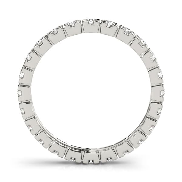 Eternity Wedding Band (0.48 ct. tw.), Side view in white gold or platinum