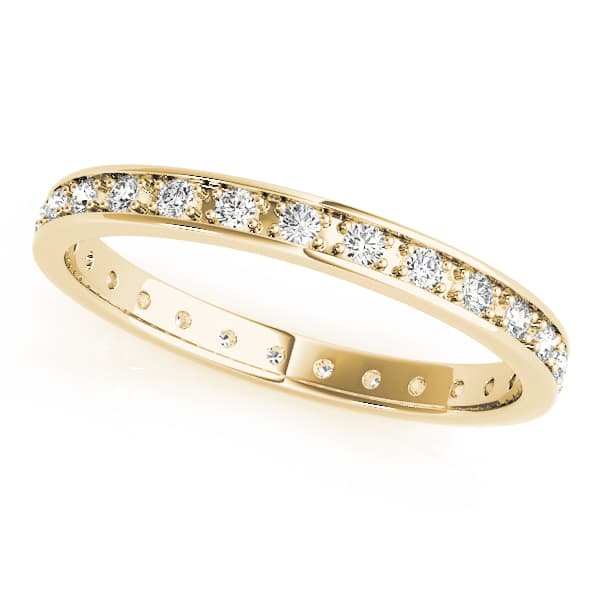 Eternity Wedding Band (1/4 ct. tw.), Front view in yellow gold
