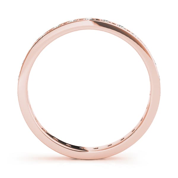 Eternity Wedding Band (1/4 ct. tw.), Side view in rose gold