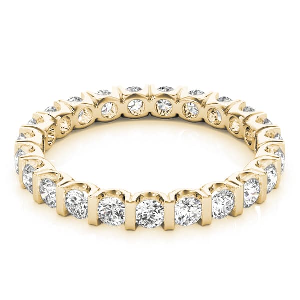 Eternity Wedding Band (1 ct. tw.), On hand view in yellow gold