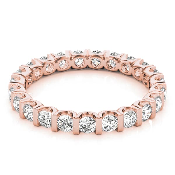 Eternity Wedding Band (1 ct. tw.), On hand view in rose gold