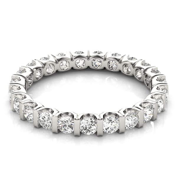 Eternity Wedding Band (1.05 ct. tw.), On hand view in white gold or platinum