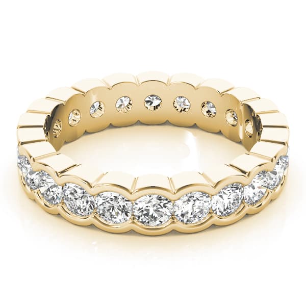 Eternity Wedding Band (0.9 ct. tw.), On hand view in yellow gold