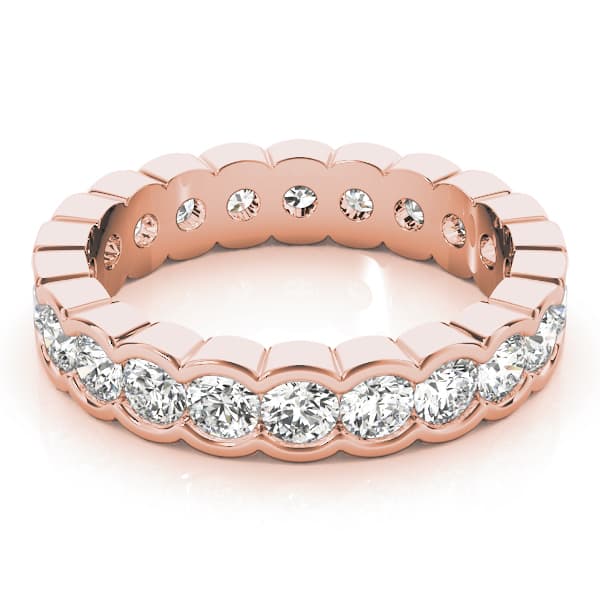 Eternity Wedding Band (2.4 ct. tw.), On hand view in rose gold