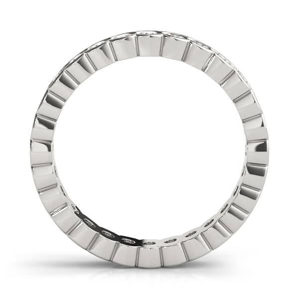 Eternity Wedding Band (0.9 ct. tw.), Side view in white gold or platinum