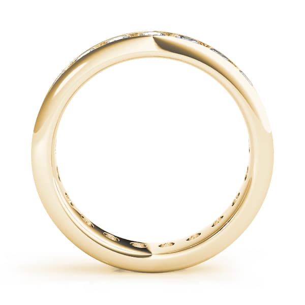 Channel Set Eternity Wedding Band (2.85 ct. tw.), Side view in yellow gold