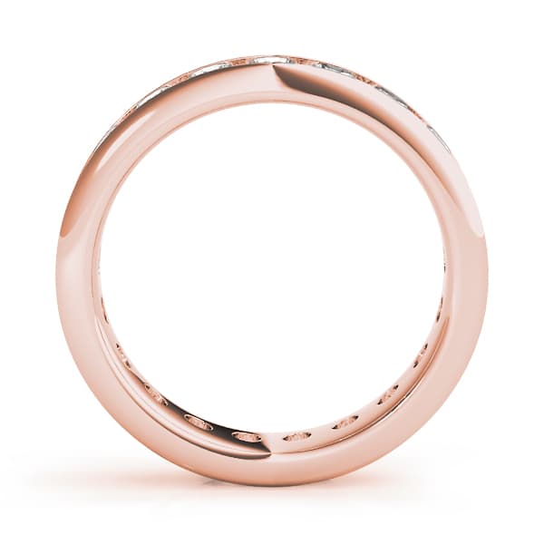 Channel Set Eternity Wedding Band (2.2 ct. tw.), Side view in rose gold
