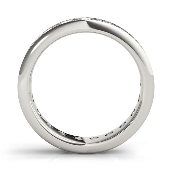 Channel Set Eternity Wedding Band (1.04 ct. tw.), Side view in white gold or platinum
