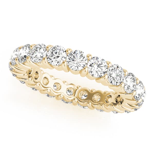 Eternity Wedding Band (3.3 ct. tw.), Front view in yellow gold