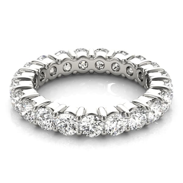 Eternity Wedding Band (3.3 ct. tw.), On hand view in white gold or platinum