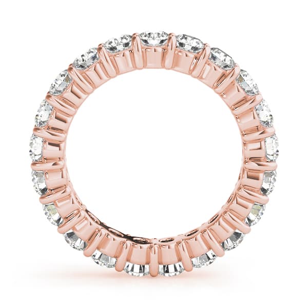 Eternity Wedding Band (3.15 ct. tw.), Side view in rose gold