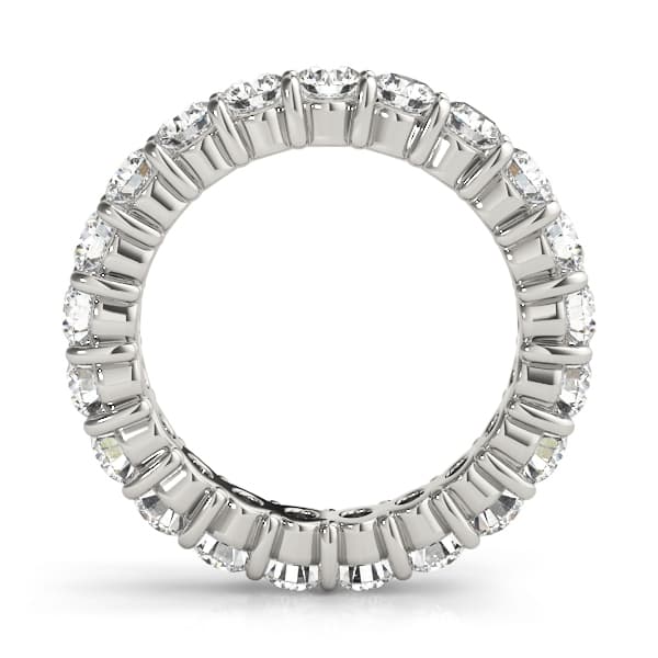 Eternity Wedding Band (3.3 ct. tw.), Side view in white gold or platinum