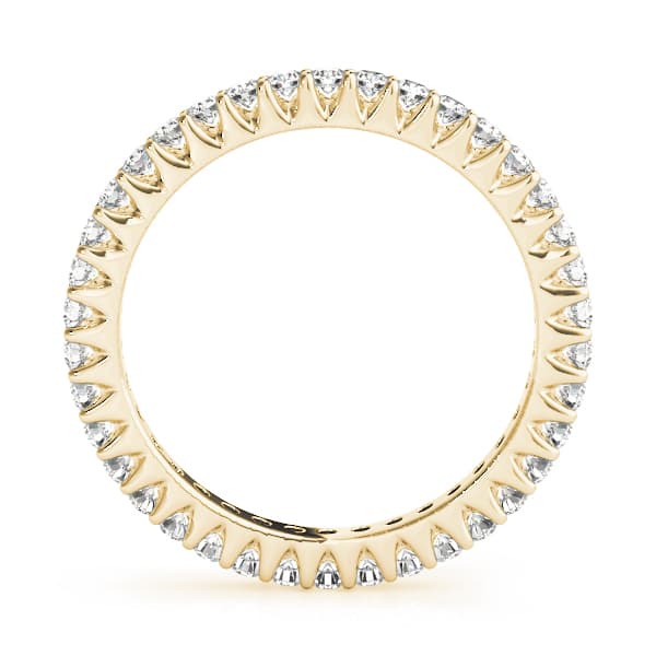 Eternity Prong Wedding Band (7/8 ct. tw.), Side view in yellow gold
