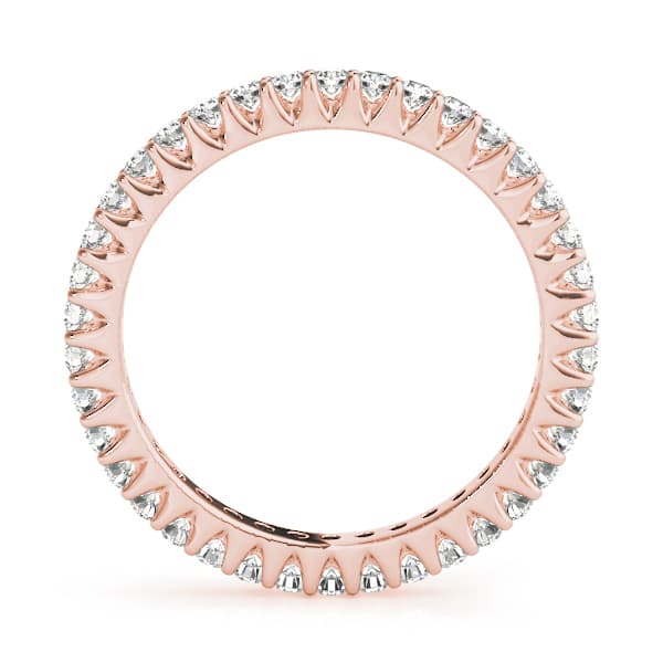Eternity Prong Wedding Band (7/8 ct. tw.), Side view in rose gold