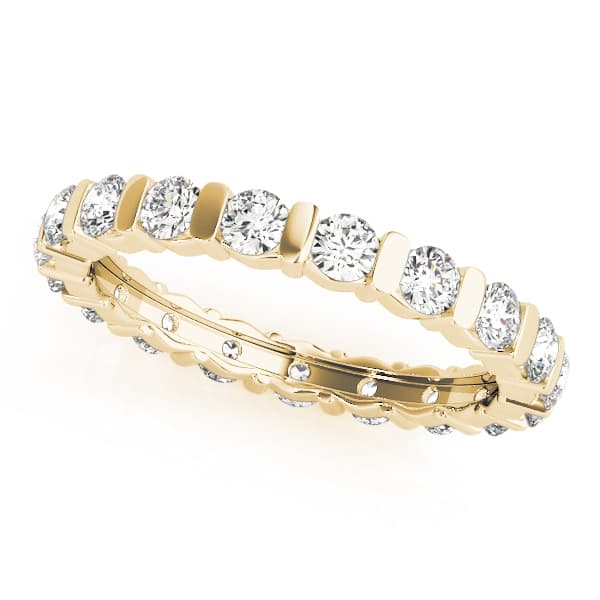 Eternity Wedding Band (1 1/3 ct. tw.), Front view in yellow gold