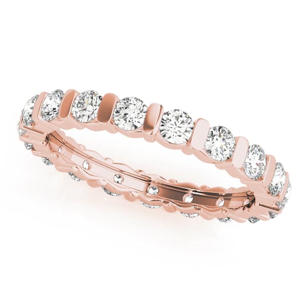 Eternity Wedding Band (1 1/3 ct. tw.), Front view in rose gold