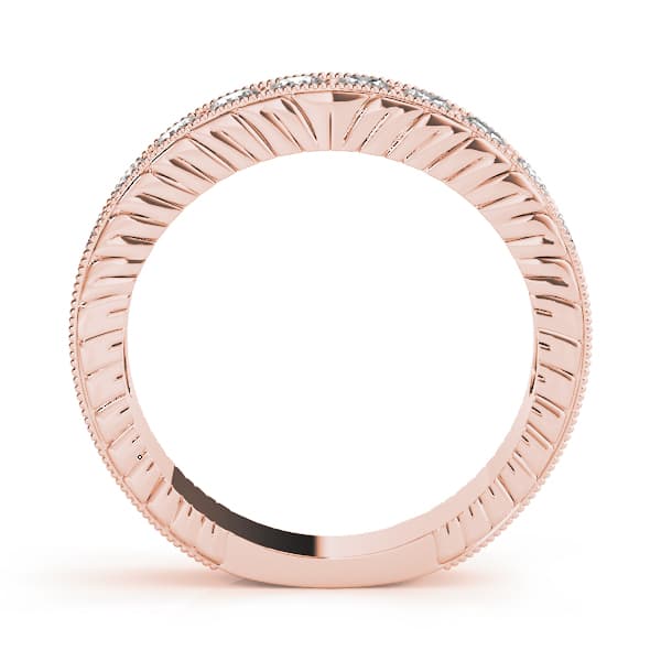 Channel Set Wedding Band (0.9 ct. tw.), Side view in rose gold