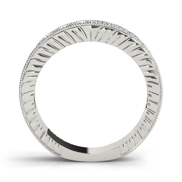 Channel Set Wedding Band (0.9 ct. tw.), Side view in white gold or platinum