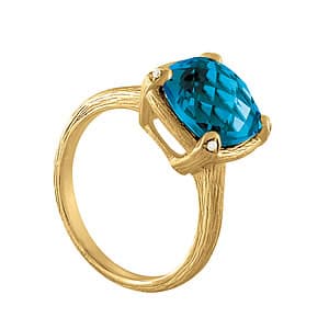Cushion Shaped Color Ring (0.02 ct. tw.), Side view in white gold or platinum