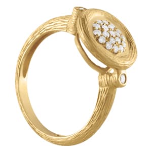 Cluster Fashion Color Ring (0.22 ct. tw.), Side view in white gold or platinum