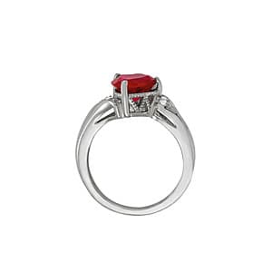 Trillion Gemstone Ring (0.03 ct. tw.), Side view in white gold or platinum