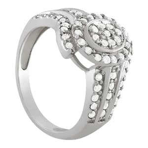 Diamond Fashion Cluster (0.77 ct. tw.), Side view in white gold or platinum