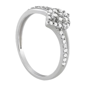 Diamond Fashion Cluster (0.22 ct. tw.), Side view in white gold or platinum