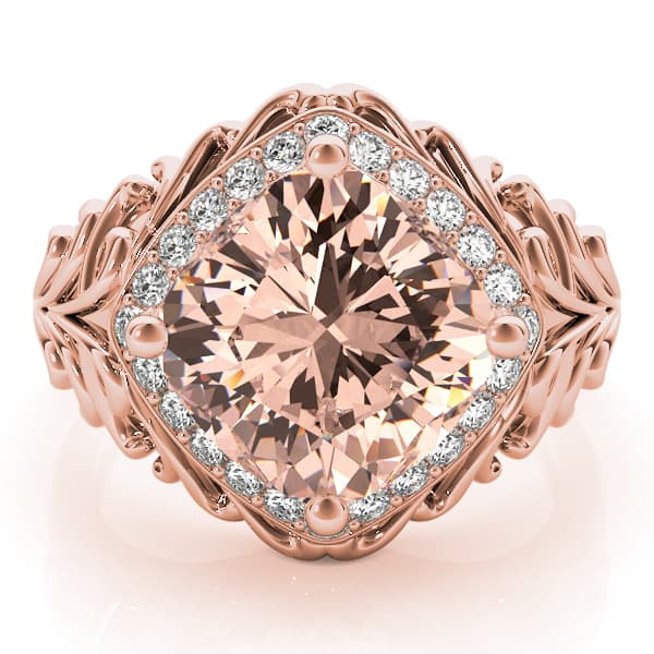 Princess & Cushion Gemstone Ring (1/4 ct. tw.), On hand view in rose gold