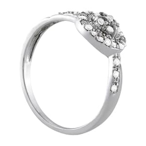 Diamond Fashion Cluster (1/4 ct. tw.), Side view in white gold or platinum