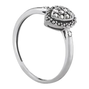 Diamond Fashion Cluster (0.08 ct. tw.), Side view in white gold or platinum